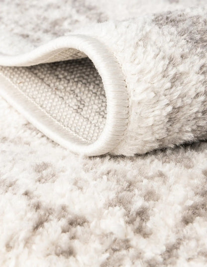 Unique Loom Grey/Ivory  5' 3 x 8' Oxford Oval Rug