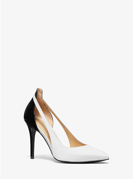 Michael Kors Cersei Two-Tone Leather Cutout Pump Size 9.5