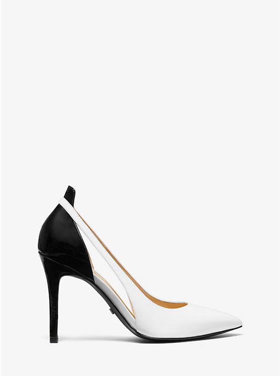 Michael Kors Cersei Two-Tone Leather Cutout Pump Size 9.5