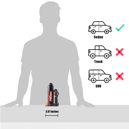 Torin Inc Hyper Tough T90203W 2 Ton Bottle Jack Black