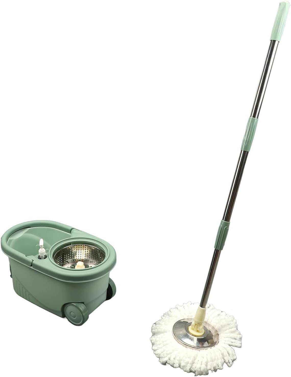 Spin Mop Bucket, Reusable Labor Saving Deep Solution for Home and Office, Washable Mop