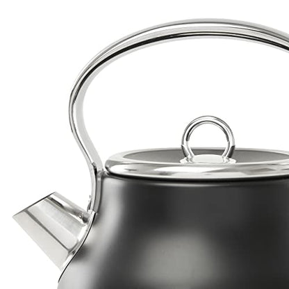 Haden Heritage Electric Kettle 1.7 L, 7-Cup, Black and Chrome