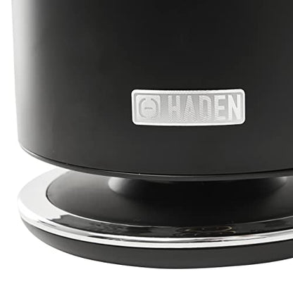 Haden Heritage Electric Kettle 1.7 L, 7-Cup, Black and Chrome