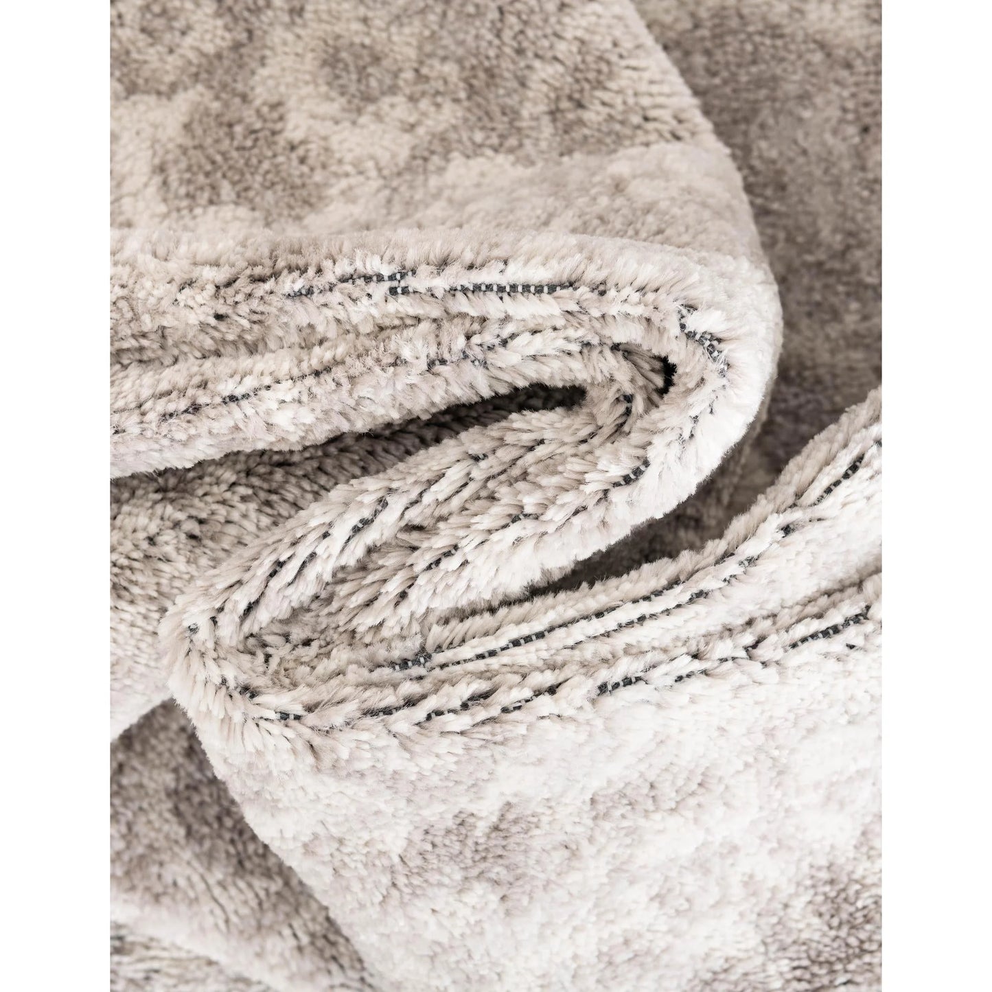 Unique Loom Oxford Collection Area Rug - Bodleian (5' 3" Round Gray/Ivory)