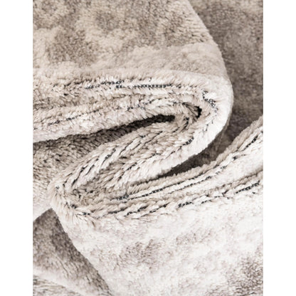 Unique Loom Oxford Collection Area Rug - Bodleian (5' 3" Round Gray/Ivory)