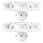 Ustellar 55W Led Flood Lights Outdoor, 5500Lm, Ip65 Waterproof, 2 Pack - White Security Light