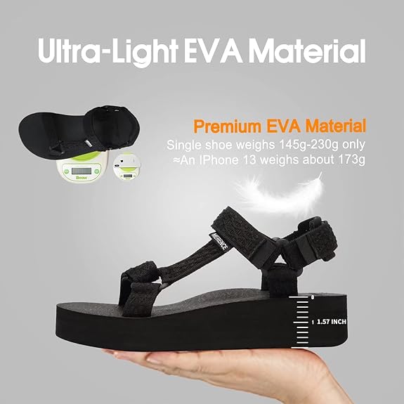 Women's Sport Sandals Hiking Sandals with Arch Support Yoga Mat Insole Outdoor Light Weight Water Shoes