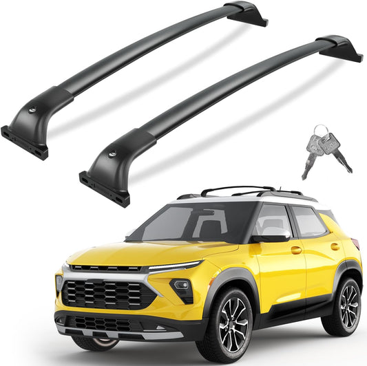 260lbs Lockable Roof Rack Cross Bars Compatible with Chevy Chevrolet Trailblazer 2021 2022 2023 2024 2025 L LT ACTIV RS, Heavy Duty Aluminum Roof Rails Crossbars Cargo Carrier Rooftop