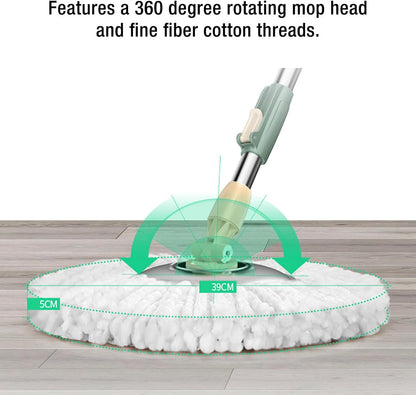Spin Mop Bucket, Reusable Labor Saving Deep Solution for Home and Office, Washable Mop