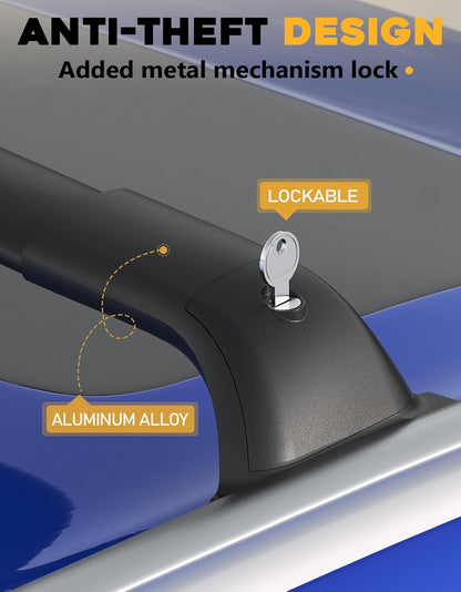 260lbs Lockable Roof Rack Cross Bars Compatible with Chevy Chevrolet Trailblazer 2021 2022 2023 2024 2025 L LT ACTIV RS, Heavy Duty Aluminum Roof Rails Crossbars Cargo Carrier Rooftop