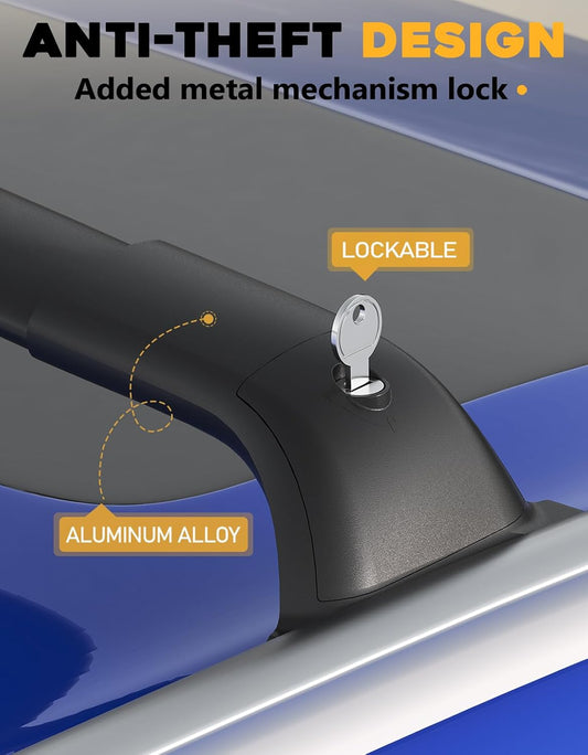260lbs Lockable Roof Rack Cross Bars Compatible with Chevy Chevrolet Trailblazer 2021 2022 2023 2024 2025 L LT ACTIV RS, Heavy Duty Aluminum Roof Rails Crossbars Cargo Carrier Rooftop
