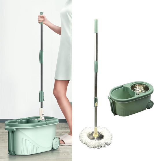 Spin Mop Bucket, Reusable Labor Saving Deep Solution for Home and Office, Washable Mop