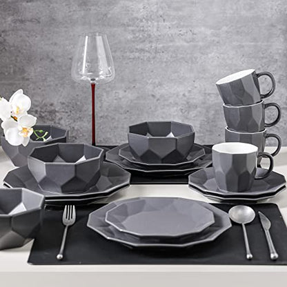 Stone Lain Jamie Porcelain Dinnerware Set 16 Piece Pack of 16