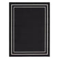 Nourison Essentials Double Border 3' x 5' Indoor/Outdoor Rug Black