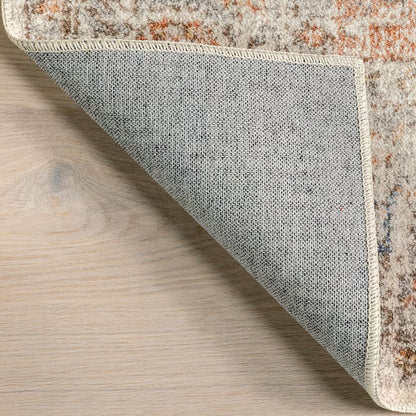 nuLOOM Revel 5 x 8 (ft) Loomed Grey Rectangular Indoor Medallion Machine washable Area rug