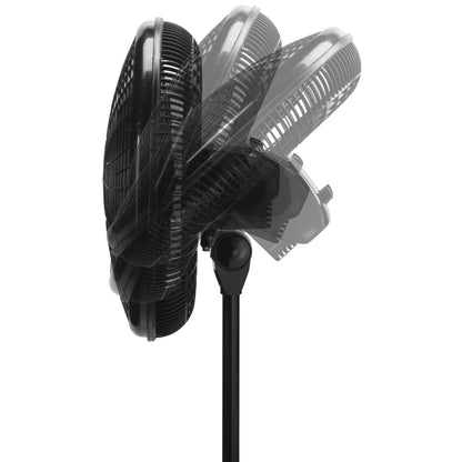 Lasko 16" Performance Oscillating Pedestal Fan with 3 Speeds, 2527, Black
