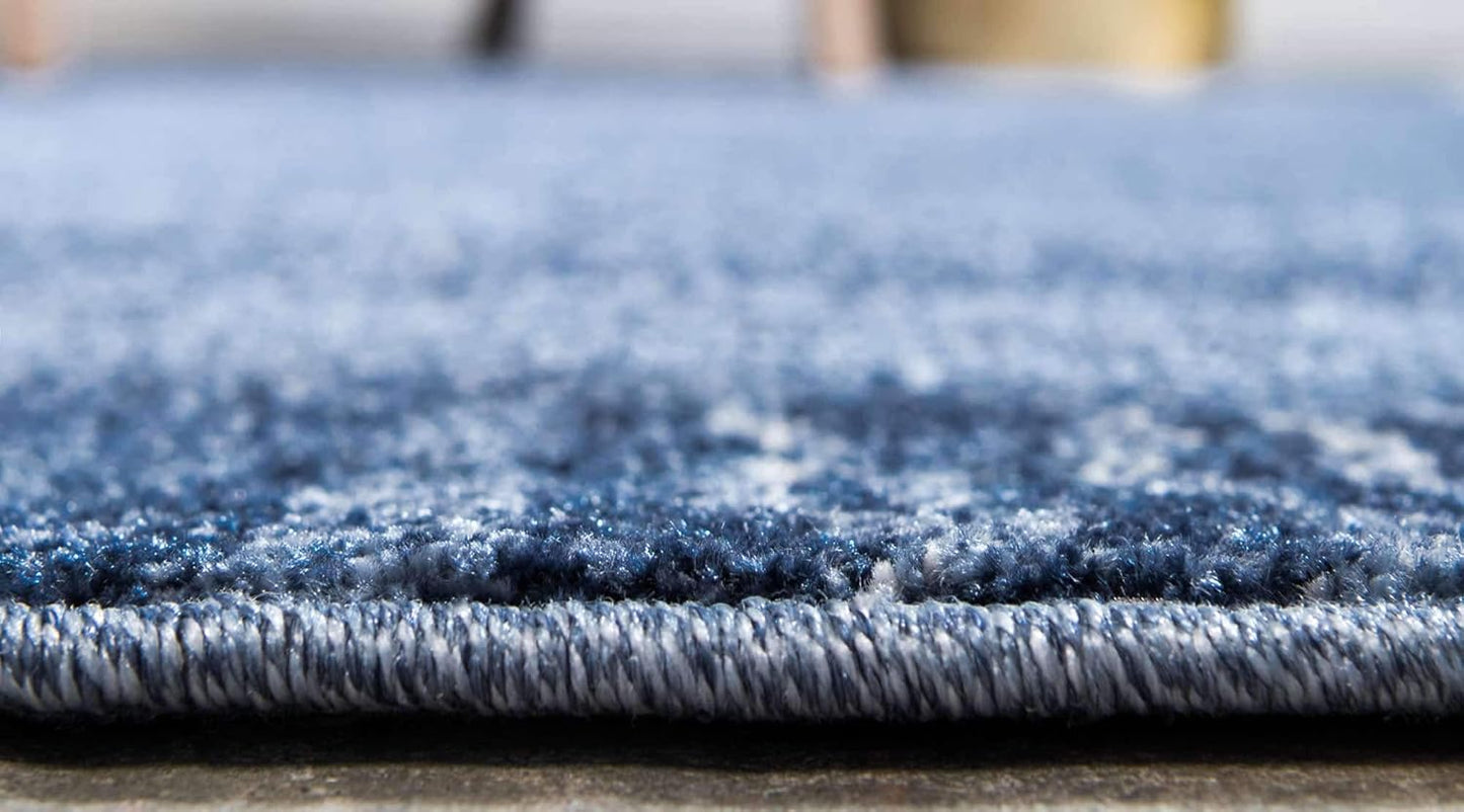 Unique Loom Del Mar Collection Area Rug - Sarah (3' 3" x 5' 3" Rectangle, Light Blue/ Blue)