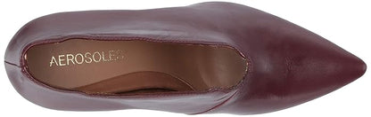Aerosoles Women's Idealist Ankle Boot, Wine Leather- Size 8.5