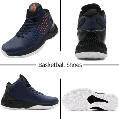 BEITA High Upper Basketball Shoes Mens Breathable Sports Shoes Anti Slip Size 9 Mens