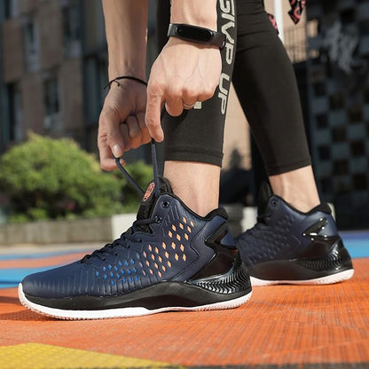 BEITA High Upper Basketball Shoes Mens Breathable Sports Shoes Anti Slip Size 9 Mens