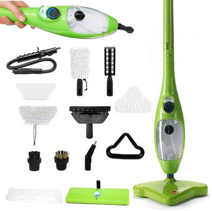 H20 Mop X5 Steam Mop & Large Mop Head - 11pc - For Cleaning Hardwood and Kitchen Tile Floors, Grout Cleaner, Upholstery Cleaner and Carpets