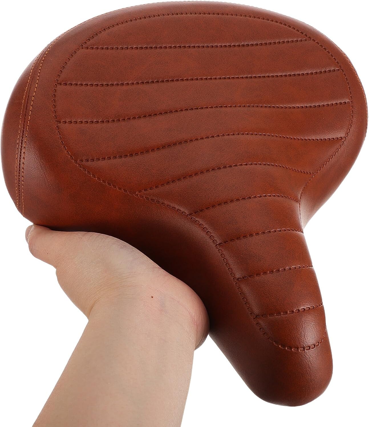 Wide PU Padded Bike Seat with Water-Resistant Finish Oversized Comfortable Saddle for Men and Women Easy Cycling Accessory for Mountain and Road Bikes