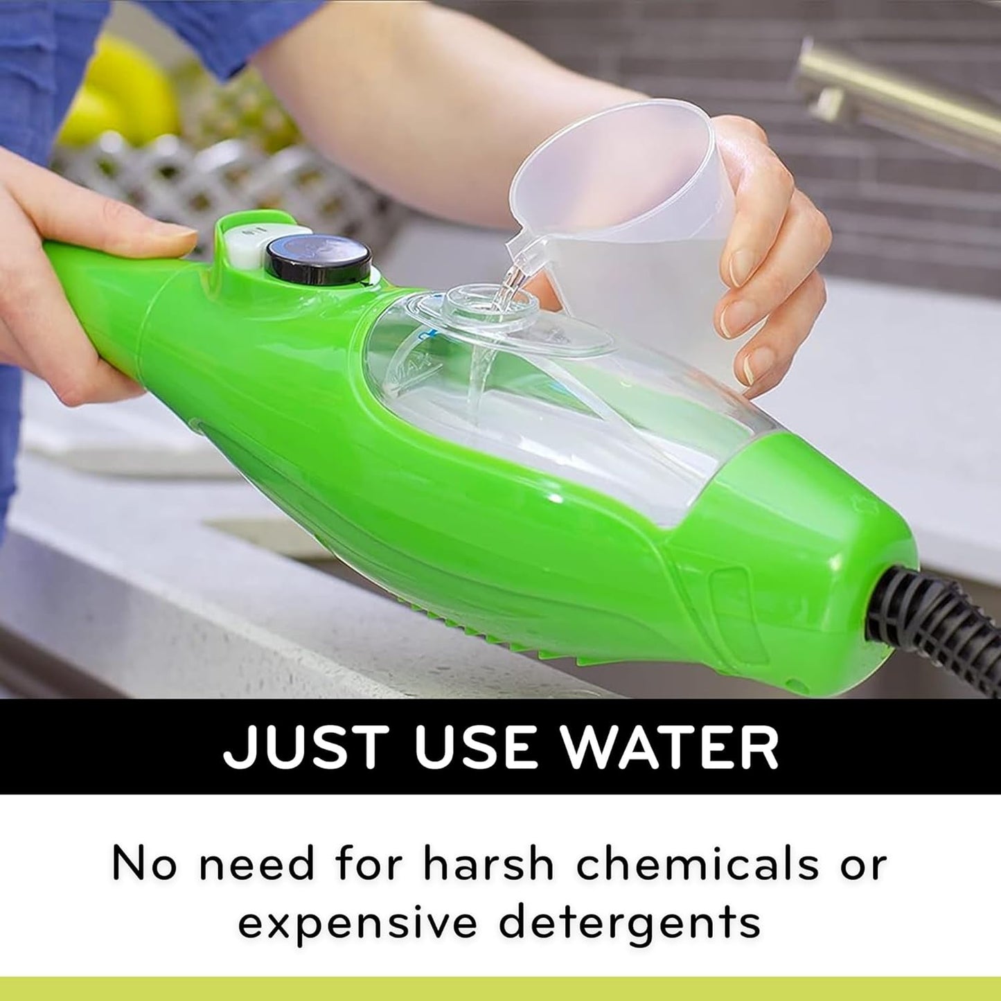 H20 Mop X5 Steam Mop & Large Mop Head - 11pc - For Cleaning Hardwood and Kitchen Tile Floors, Grout Cleaner, Upholstery Cleaner and Carpets