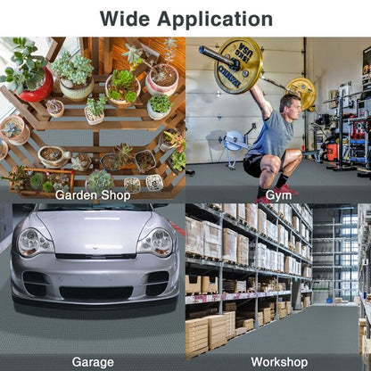 Yescom Garage Floor Mat Roll 19.5x6.5 Ft Anti-slip Diamond Parking Protect Cover Under Car Gym PVC Flooring