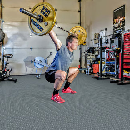 Yescom Garage Floor Mat Roll 19.5x6.5 Ft Anti-slip Diamond Parking Protect Cover Under Car Gym PVC Flooring