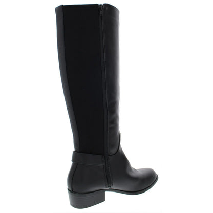 Alfani Womens Kallumm Wide Calf Faux Leather Riding Boots Black Size 8.5