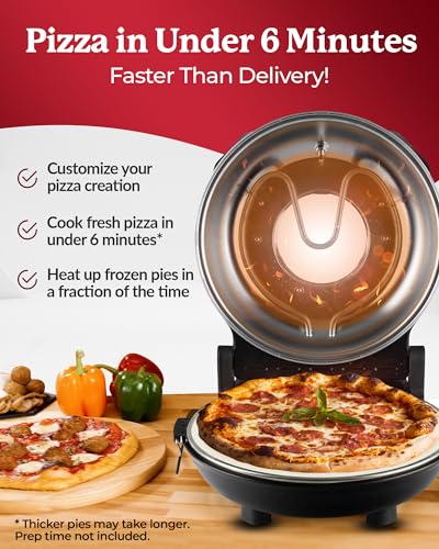 GRANITESTONE Piezano 12-Inch Electric Pizza Oven