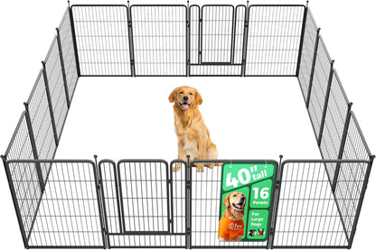 FXW Rollick Unleashed Dog Playpen 40 inch 16 Panels for Medium and Large Dogs