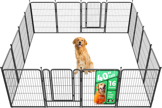FXW Rollick Unleashed Dog Playpen 40 inch 16 Panels for Medium and Large Dogs