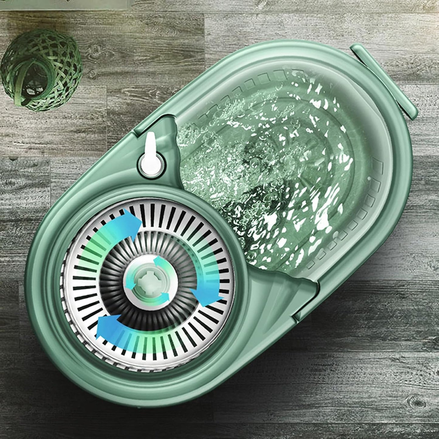 Spin Mop Bucket, Reusable Labor Saving Deep Solution for Home and Office, Washable Mop