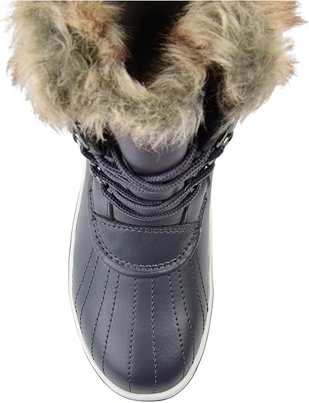Brinley Co. Womens Lined Lace-up Snow Boot Grey, Size 10