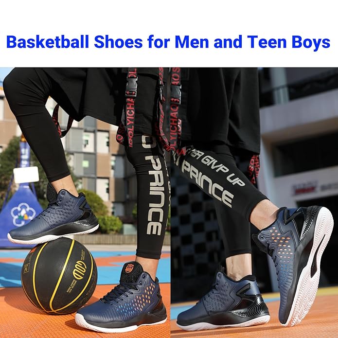BEITA High Upper Basketball Shoes Mens Breathable Sports Shoes Anti Slip Size 9 Mens