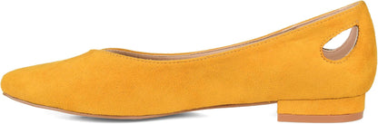 Journee Womens Devon Flat - Mustard Size 8.5