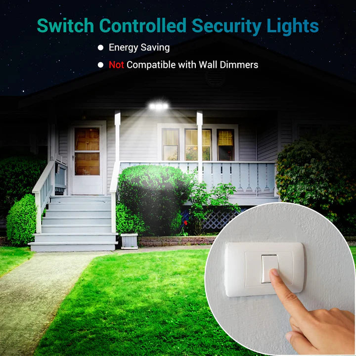 Ustellar 55W Led Flood Lights Outdoor, 5500Lm, Ip65 Waterproof, 2 Pack - White Security Light