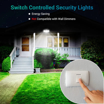 Ustellar 55W Led Flood Lights Outdoor, 5500Lm, Ip65 Waterproof, 2 Pack - White Security Light