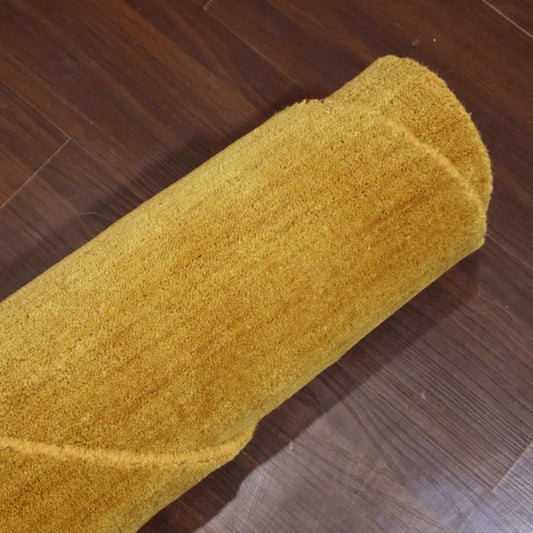 Arrel Speckled Wool-Blend Rug Round 6 ft - Gold