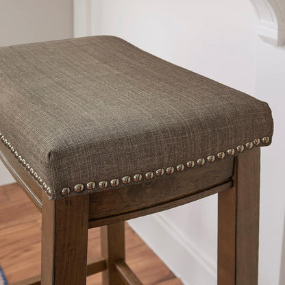 Linon Home Décor Kingston Rustic Backless Bar Stool,