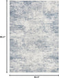 TOWN & COUNTRY EVERYDAY Rein Abstract Cloud Everwash Blue/Grey Rug, 5'2"x7'2"