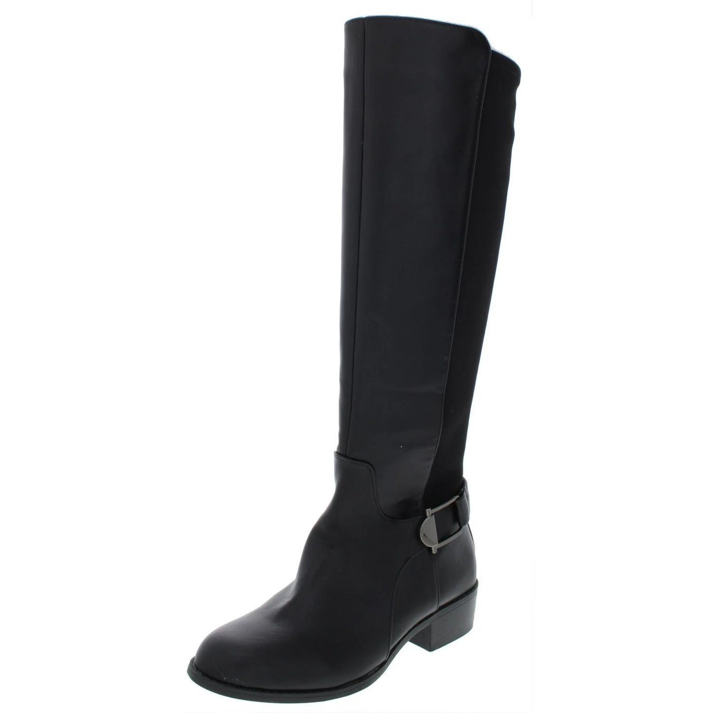 Alfani Womens Kallumm Wide Calf Faux Leather Riding Boots Black Size 8.5