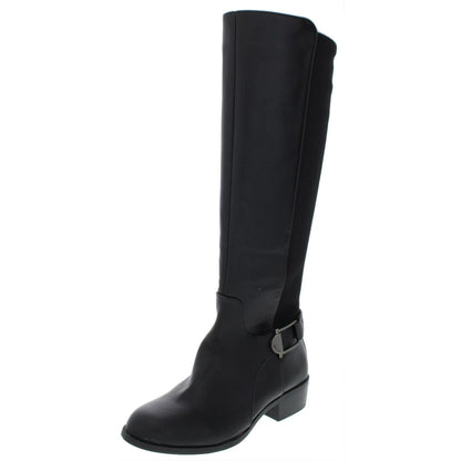 Alfani Womens Kallumm Wide Calf Faux Leather Riding Boots Black Size 8.5