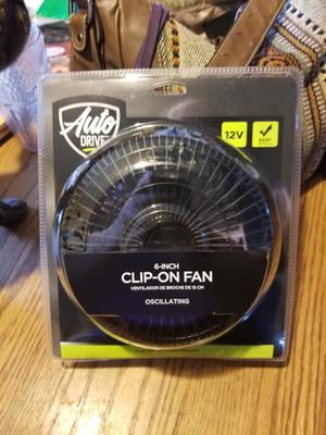 AutoDrive 12-Volt 6" Car Clip-On Dash Mount Fan, 1 Each