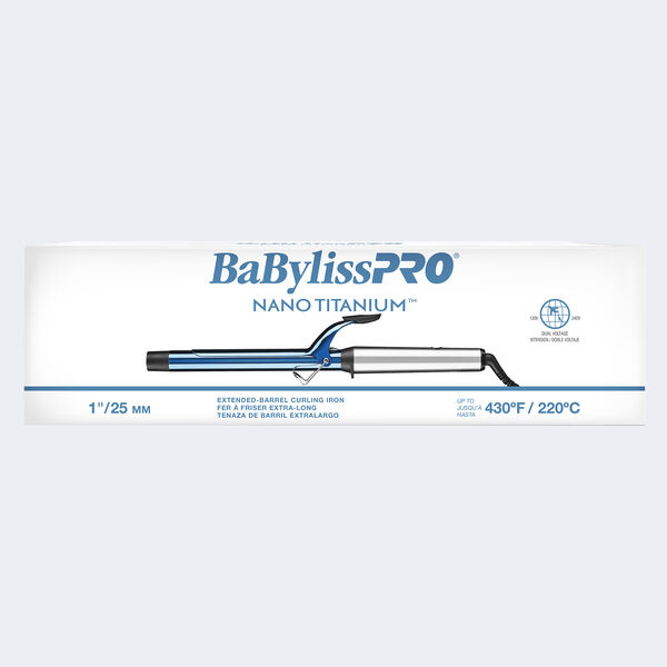 BaBylissPRO Nano Titanium 1in Extended Barrel Curling Iron Blue