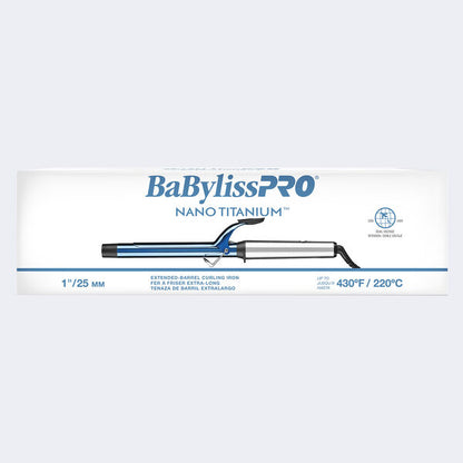 BaBylissPRO Nano Titanium 1in Extended Barrel Curling Iron Blue