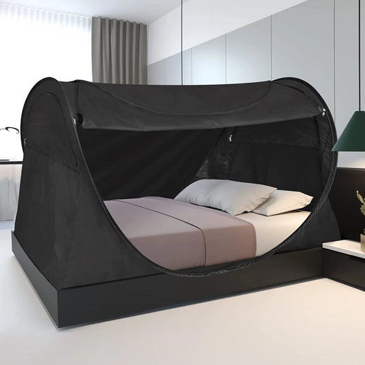 EighteeTek Bed Tent Privacy Pop Up Sleeping Tent Twin Size