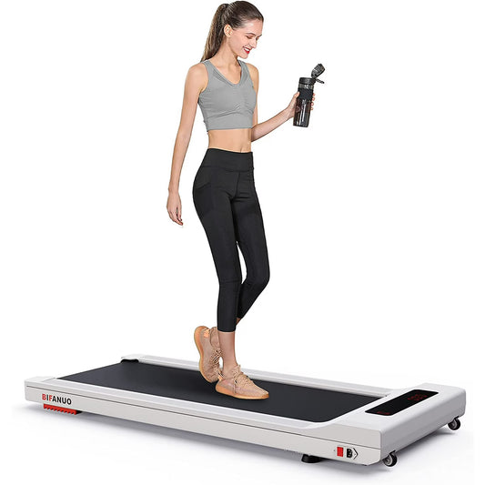 Bifanuo Under Desk Treadmill, Walking Pad 2.25HP, Walking Treadmill with 265lbs Weight Capacity, for Office Under Desk with Remote Control, Walking Jogging Machine for Home/Office Use