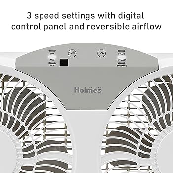 Comfort Zone 9 in. Black Box Fan 3-Speed Control